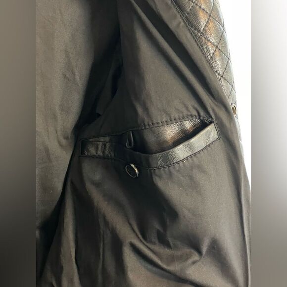 Burberry London quilted black Leather moto Jacket M - Picture 12 of 12